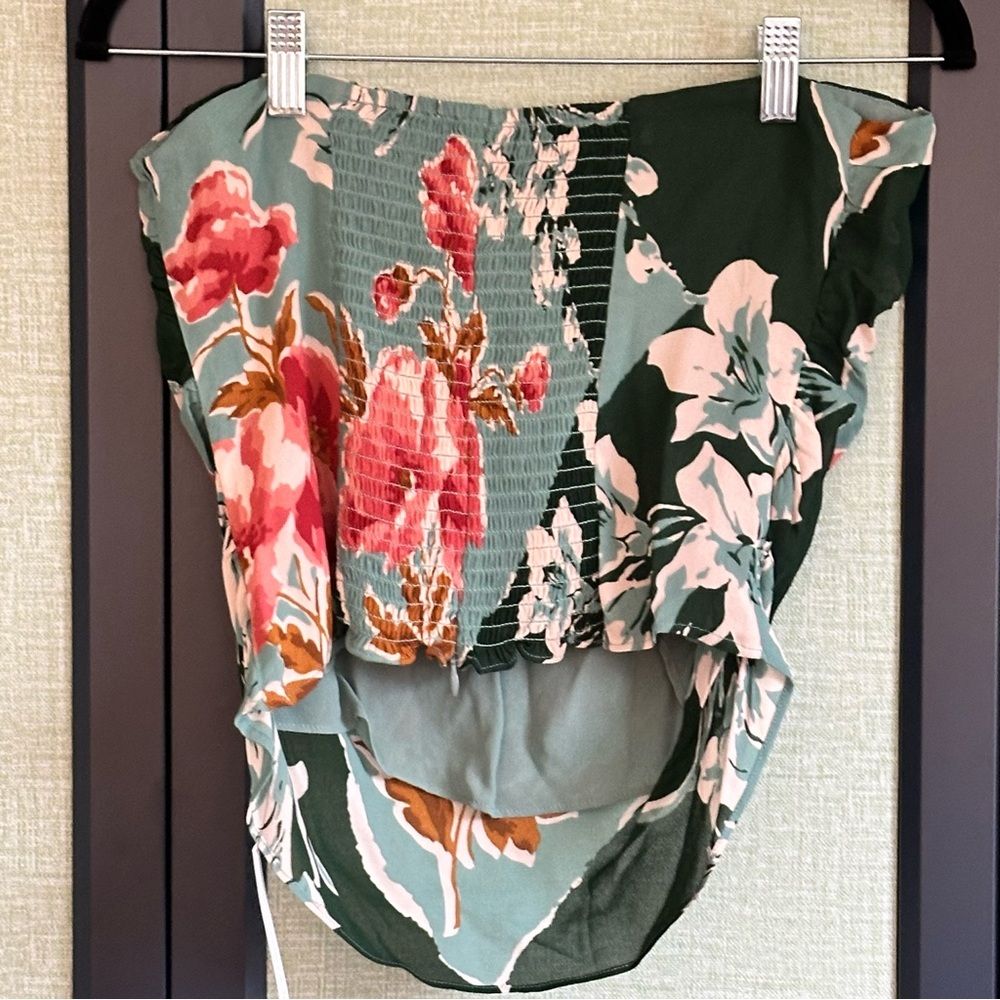 Reformation Lennon Strapless Floral Top in Paloma Print, Euro Chic, NWT, Size 8 - Picture 3 of 7